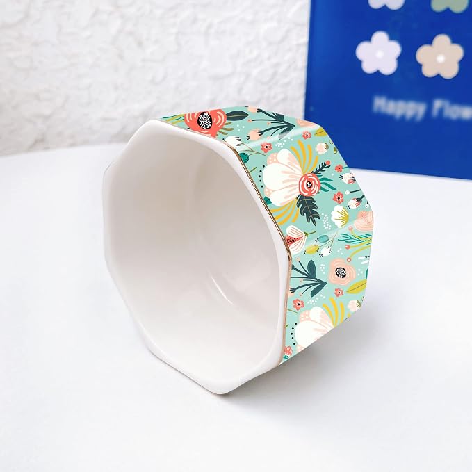 Ceramic Paper Clip Holder Gold Line Paper Clip Dispenser Organizer - Image 3
