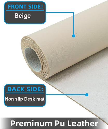 Leather Desk Pad Protector, Office Desk Mat, Large Mouse Pad, Non-Slip Desk - Image 2