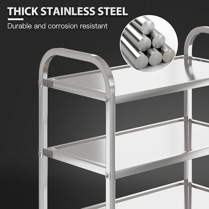 Heavy Duty Stainless Steel Utility cart，Industrial Serving cart - Image 3
