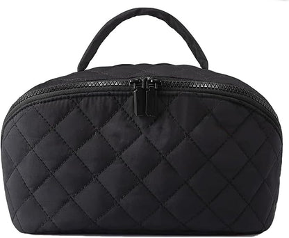 Travel Makeup Bag, Wide Open Expandable Lay-Flat Cosmetic Case, Padded Organizer by Feilium