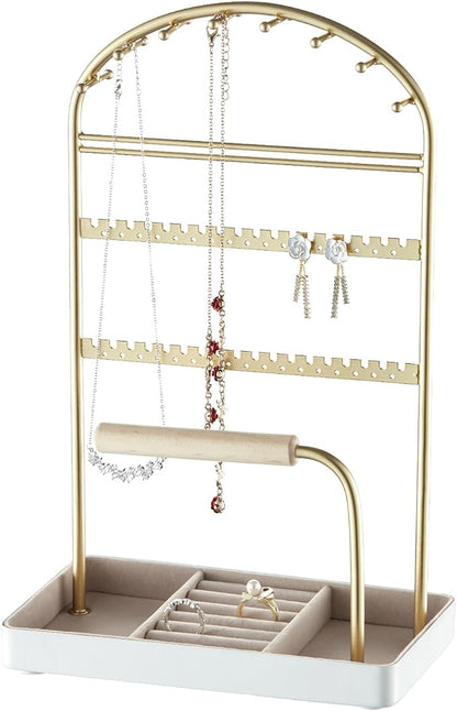 Multi-Functional Jewelry Holder Organizer Necklace Display Stand Velvet Lined by Saydear