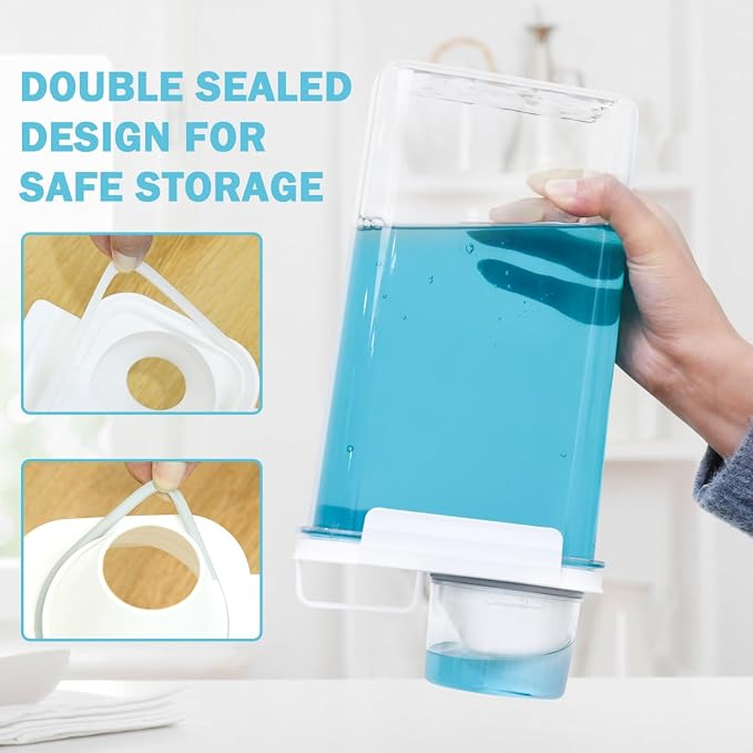 2 Pack 78 oz Liquid Laundry Detergent Dispenser Laundry Detergent Container - Image 3