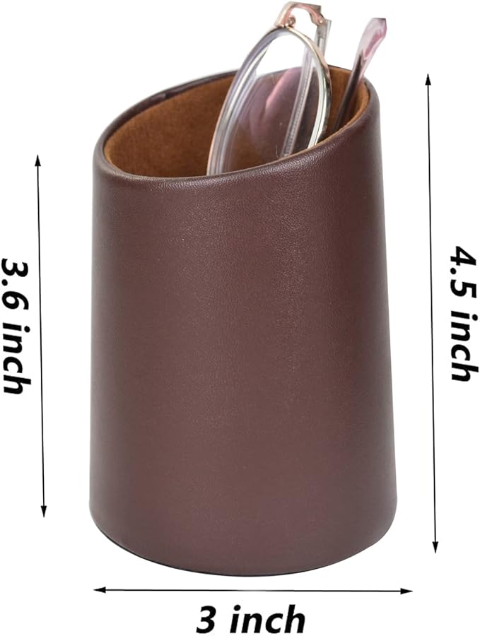 2 Pack Eyeglasses Holder PU Leather Glasses Stand Case Holder - Image 3