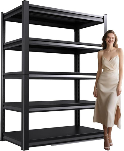 81" H Garage Shelving Heavy Duty Storage Shelves Adjustable Garage Shelves 5 by AOJUFEO