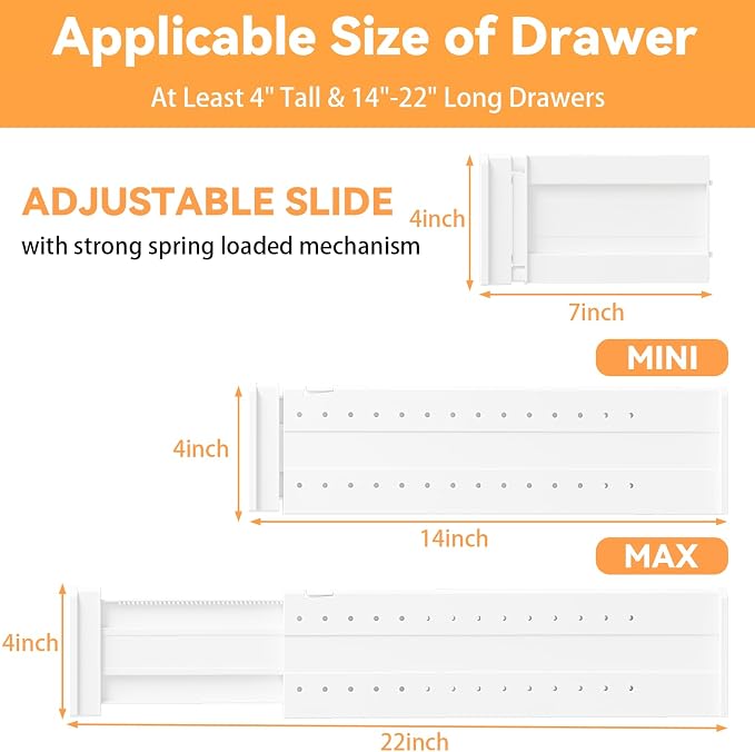 REBECAT 12 Pack Drawer Dividers - Image 2