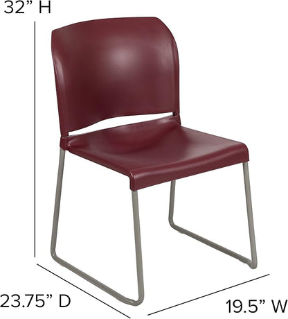 Flash Furniture HERCULES Series 880 lb. Capacity Burgundy Full Back Contoured - Image 3