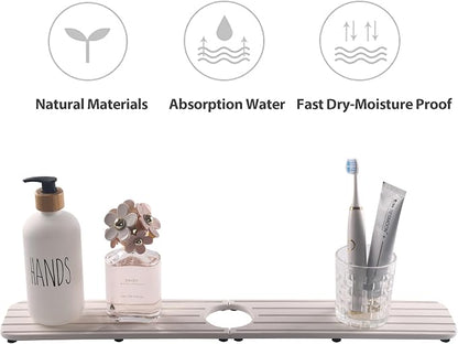 23.6inch x 4inch Kitchen Sink Faucet Mat, Water Absorbing Stone Faucet Splash - Image 5