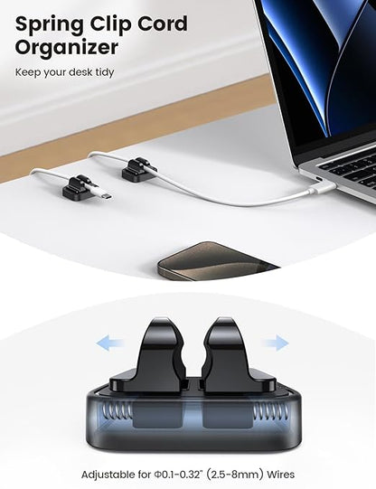 5Pack Cable Spring Holder Clips, Cord Organizer - Image 2