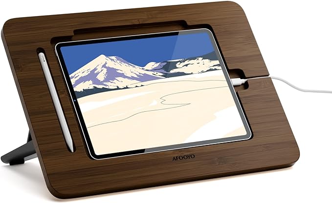 Bamboo Tablet Stand by AFOOYO