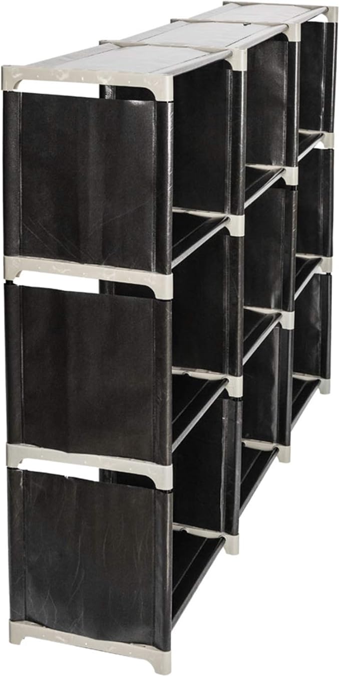 3-Tier 9-Cube Storage Shelf Organizer, Metal Tube and Non-Woven Fabric Storage - Image 3