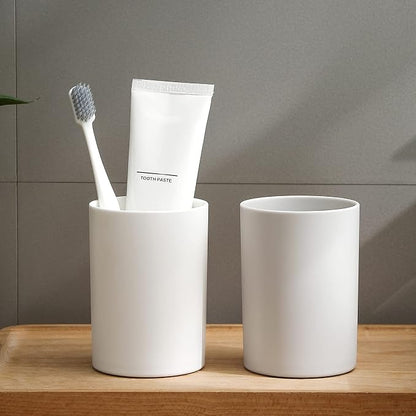 Bathroom Tumbler Cup 10.5oz Reusable Unbreakable Toothbrush Cup 300ml Mouthwash by DeTii