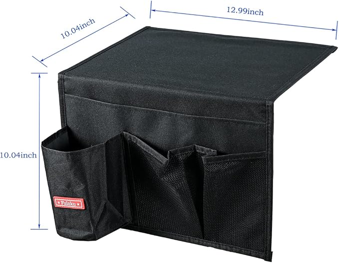 Bedside Caddy, 4 Pockets Bedside Organizer Caddy Under Mattress, Holds Water - Image 3