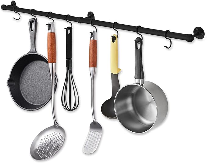 ROTHLEY Hanging Pot Rack Hanger: 39.4 Inch Stainless Steel Pot and Pan Hanger by ROTHLEY