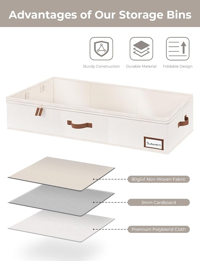 StorageWorks Extra Large Under Bed Storage Containers - Image 5