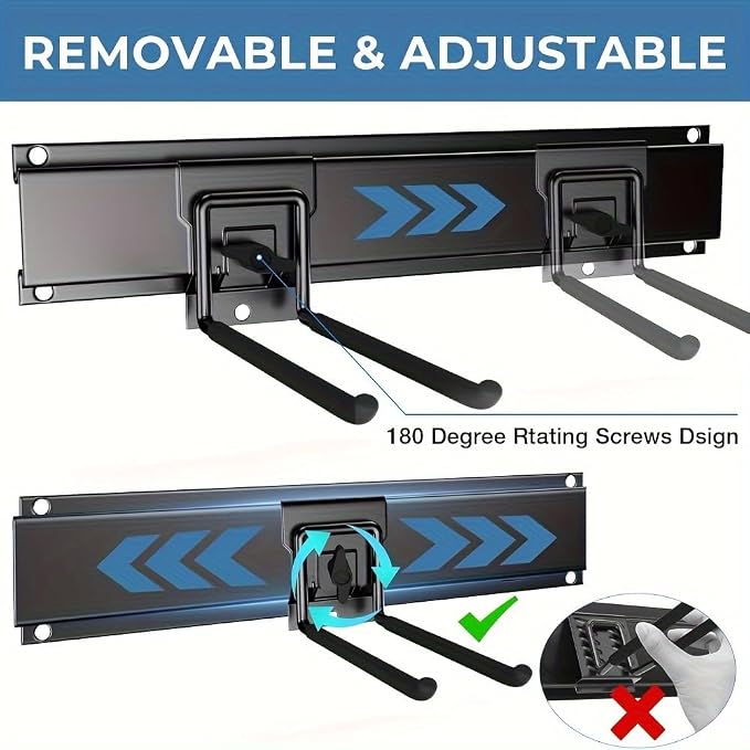 48" Industrial-Grade Wall-Mounted Garage Tool Organizer Heavy-Duty Steel Frame - Image 3