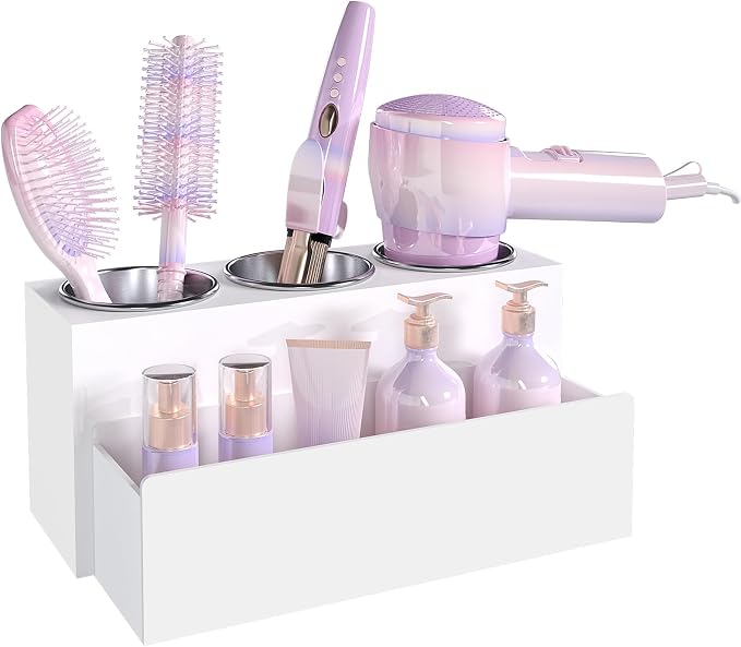 Hair Tool Organizer, Detachable Acrylic Hair Dryer Holder by PITBVO