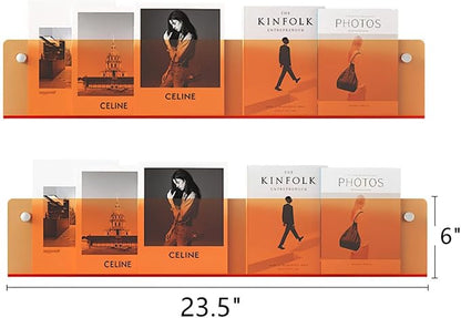 ROYALITA 2-Pack Acrylic Magazine Holder Brochure Holder, Fashion Hanging - Image 3