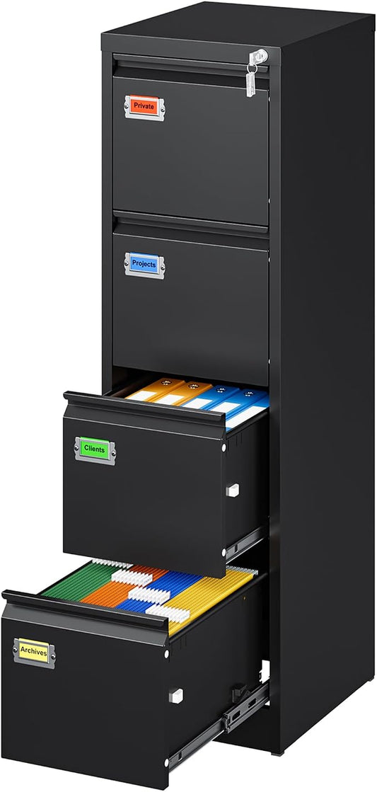 4 Drawer File Cabinet, Vertical Filing Cabinets by PEUKC