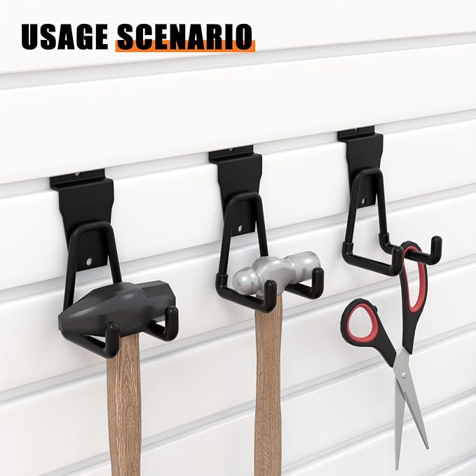 18PCS Black Slatwall Hooks, Garage Slatwall Accessories, Utility Hooks - Image 6