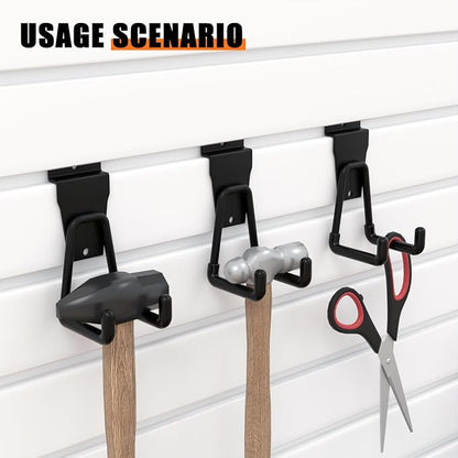 18PCS Black Slatwall Hooks, Garage Slatwall Accessories, Utility Hooks - Image 6