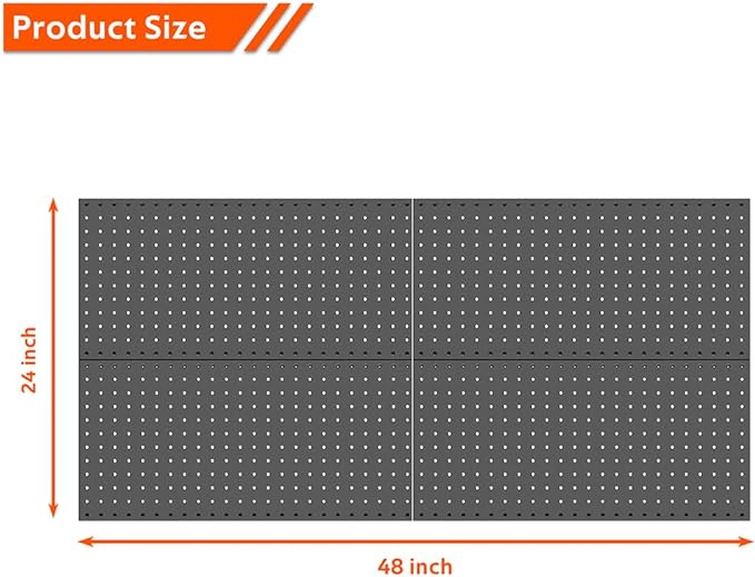 Ultrawall 4 Pcs Metal Pegboard Wall Panels, Peg Boards - Image 3