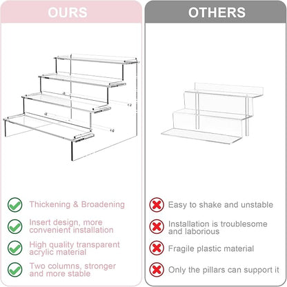 ULENDIS 4 Tier Acrylic Display Stands Organizer - Image 4