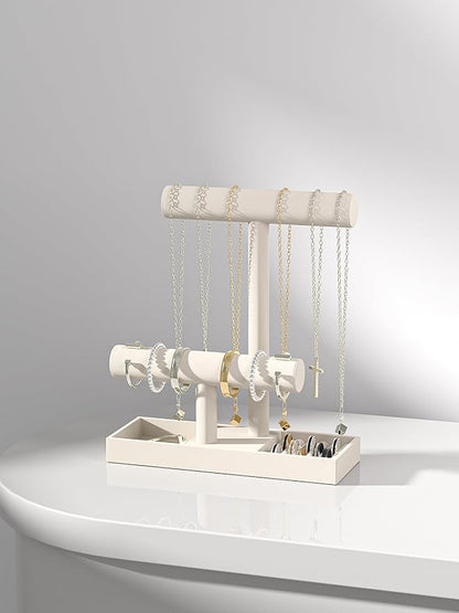 Bracelet and Necklace Holder, Velvet Jewelry Necklace Display Organizer Stand - Image 5