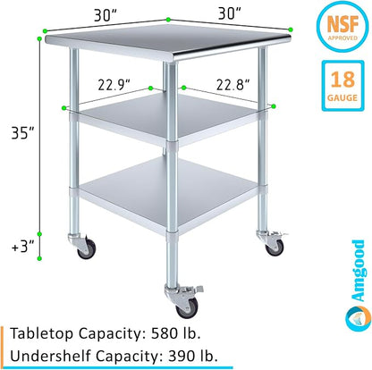 AmGood Stainless Steel Work Table - Image 3