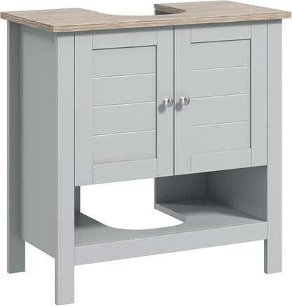 Kleankin Pedestal Sink Storage Cabinet, Under Sink Bathroom Vanity by Kleankin