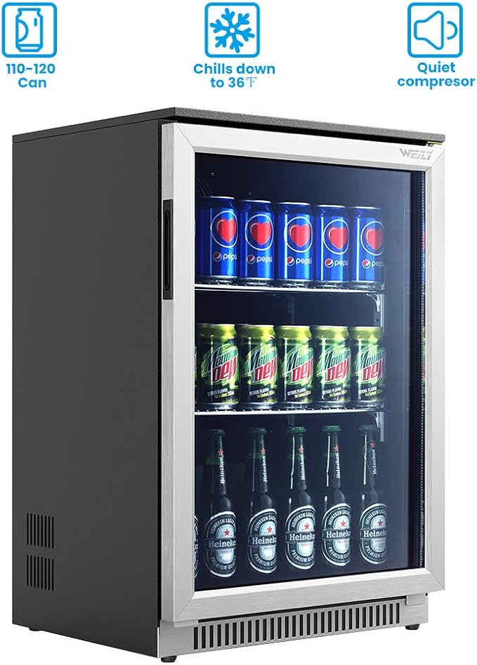 Weili 20 Inch Built in Beverage Fridge - Image 2