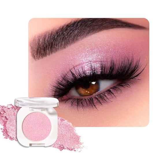 Pink Single Shimmer Eyeshadow Makeup, Neutral Powde Eye Shadow by HHLTOH