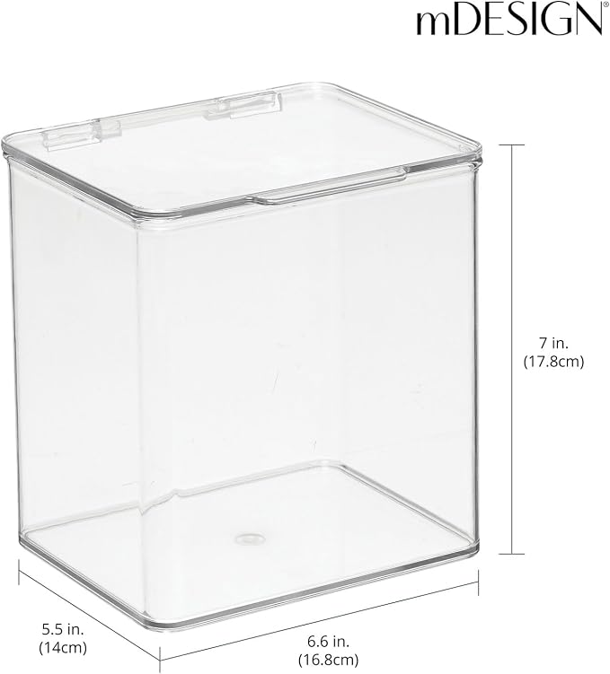 mDesign Kids Plastic Stackable Toy Storage Organizer Box Container - Image 4