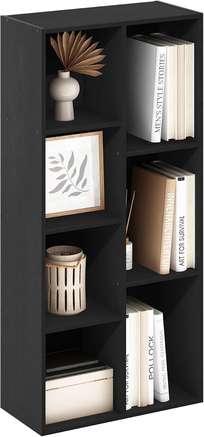 Furinno LUDER Book Shelf, 7-Cube Bookshelf, 9.4 x 19.5 x 41.7, by Furinno-FitsYourSpaceFitsYourBudget