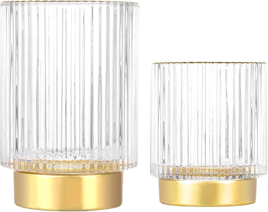 DASITON Makeup Brush holder Organizer, Crystal Cosmetic Makeup Brush Glass by DASITON