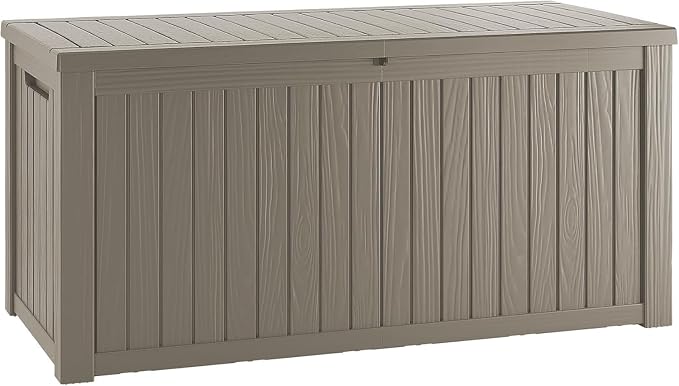 150 Gallon Resin Deck Box, Waterproof Outdoor Storage Box by Unknown