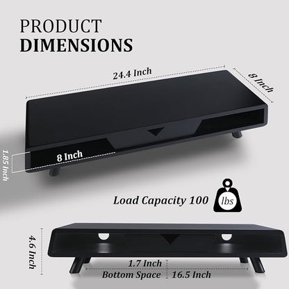 Homerays Monitor Stand with Drawer, Exquisite Computer Monitor Stand - Image 7