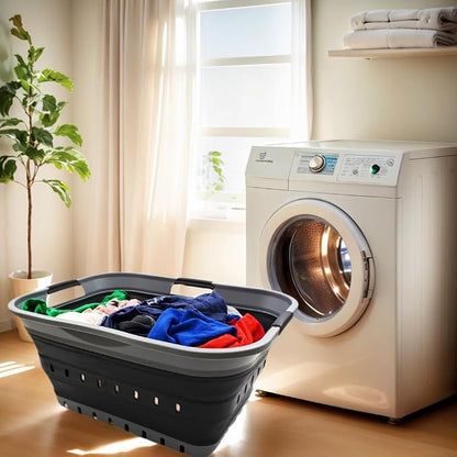 SAMMART 42L Collapsible Plastic Laundry Basket - Image 2