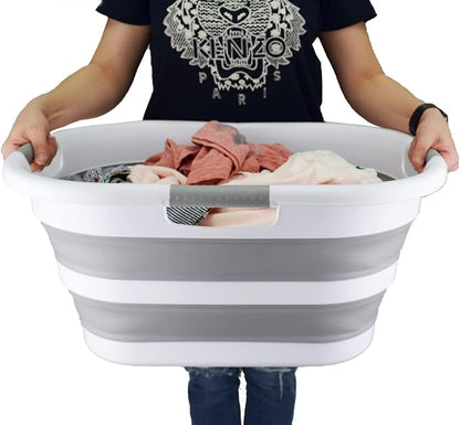 SAMMART 40L Collapsible Plastic Laundry Washing Tub - Image 6