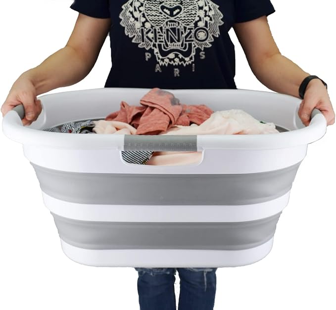 SAMMART 40L Collapsible Plastic Laundry Basket - Image 7