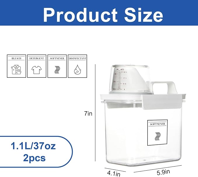 Laundry Detergent Dispenser, Liquid Laundry Container & Powder Soap Dispenser - Image 2