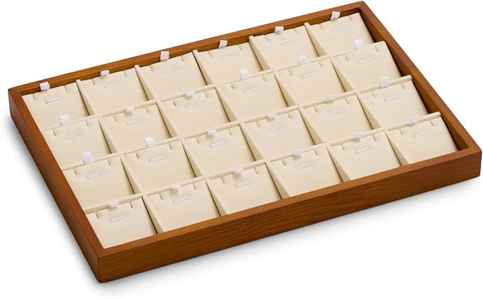 Oirlv Wood 24 Grids Jewelry Tray by Oirlv