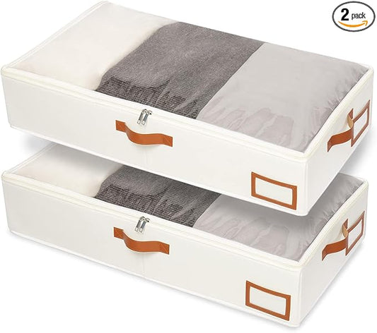 Yawinhe Under Bed Storage, 2 Pack Closet Organizers, Collapsible Container Bags by Yawinhe