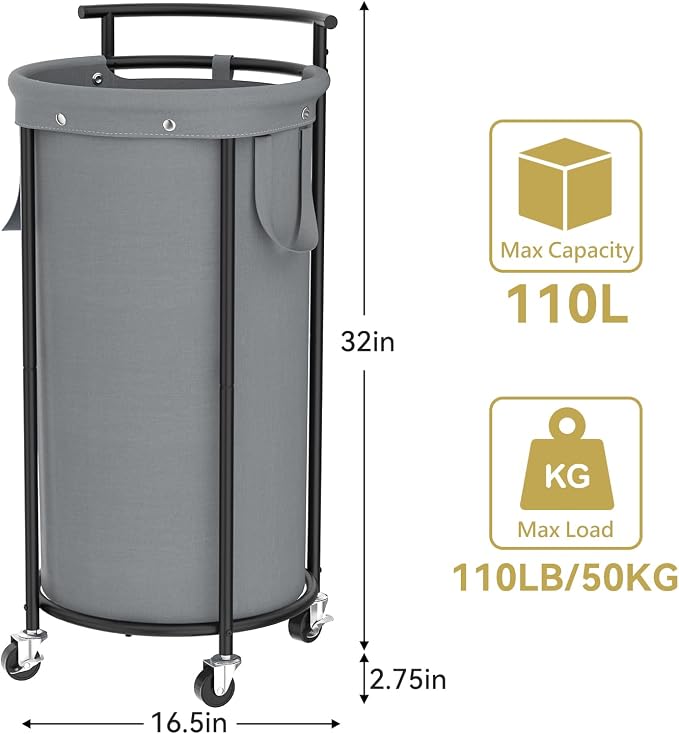 Chrislley 110L Laundry Hamper - Image 6