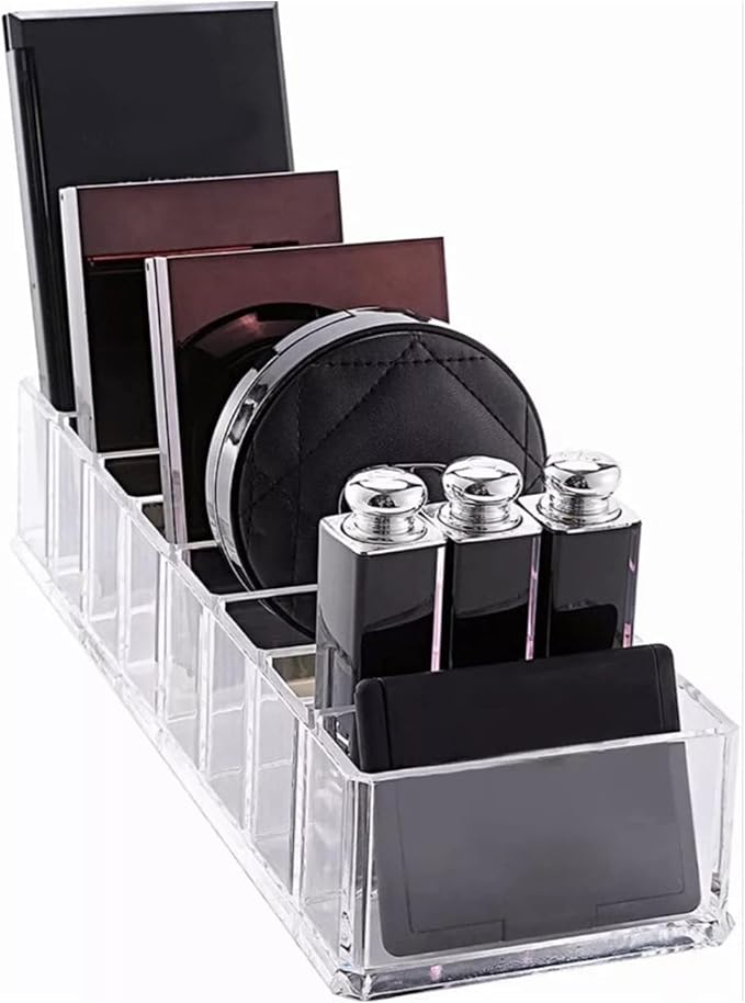 JUOPZKENN Transparent Acrylic Makeup Stand, 8 Spaces Eyeshadow Palette Organizer - Image 2