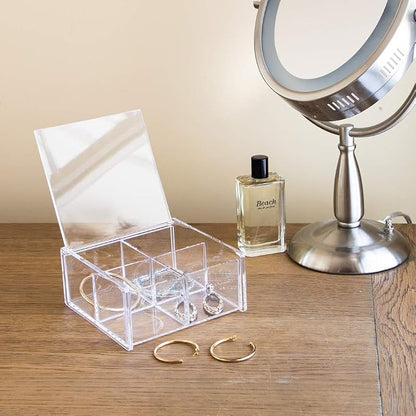 Isaac Jacobs 4-Compartment Square Clear Acrylic Organizer - Image 7
