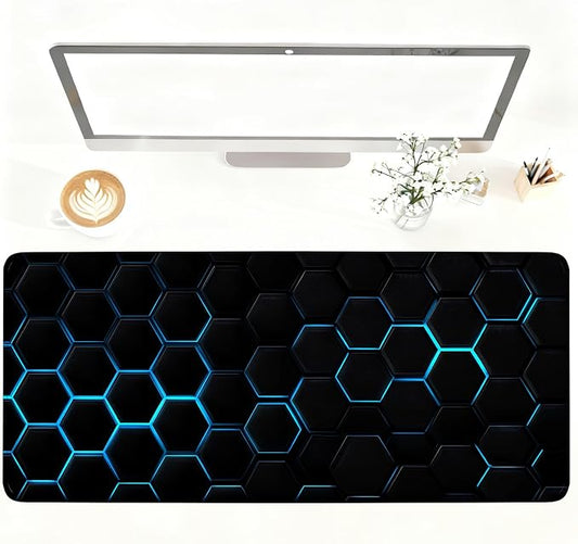 Gaming Mouse Pad – Large Extended Desk Mat35.43 x 15.75 in – Futuristic Black by LEIWEIHOPE