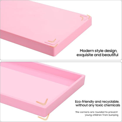Vanity and Bathroom Tray, 11.8" ABS Countertop Organizer, Waterproof Vanity Tray - Image 6