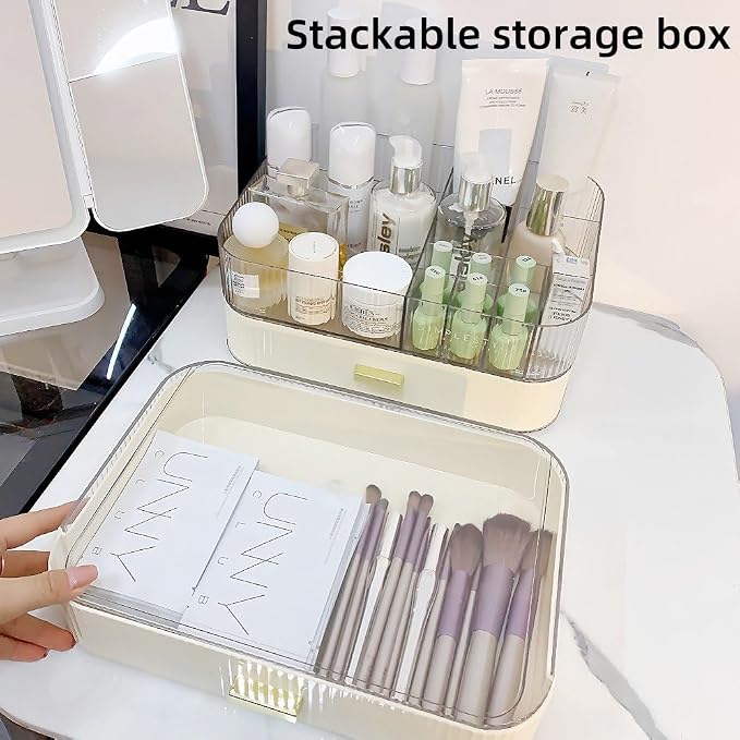 Makeup Organizer with Drawers Stackable Skincare Cosmetic Makeup organization - Image 6