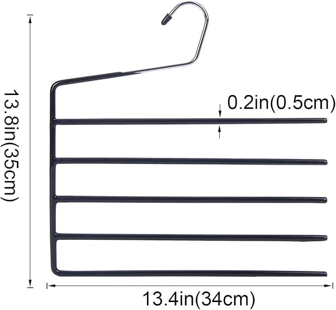 Nature Smile Pants Hangers 3pack, Heavy Duty Multi Layers Space Saving Slack - Image 3