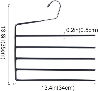 Nature Smile Pants Hangers 3pack, Heavy Duty Multi Layers Space Saving Slack - Image 3